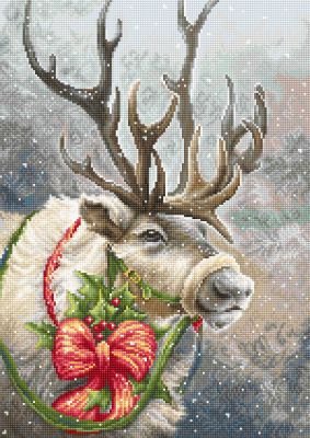 Christmas Deer (25 count canvas)